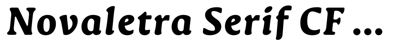 Novaletra Serif CF Heavy Italic